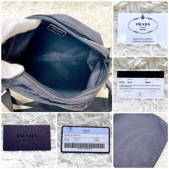 PRADA Nylon Bag Shoulder Sacoche with Guarantee and Triangle LOGO - Picture 9 of 10
